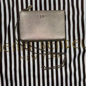 NWOT HENRI BENDEL GOLD CLUTCH